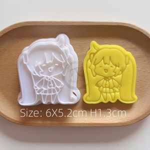 Cartoon DIY Baking Tools Sugar Cookie Cutter Cute Cartoon PLA Plastic Dough Stamp Fridge Magnet Kitchen Cooking Utensils