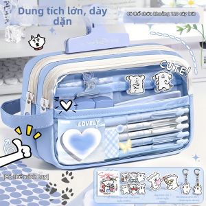 Túi Đựng Văn Phòng Phẩm Dễ Thương & Độc Đáo 5 Tầng Dung Lượng Lớn
