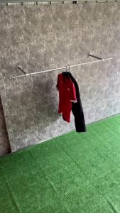 ราวแขวนผ้าติดผนังท่อเหล็กกันสนิมกัลวาไนซ์ มีขนาดยาว 128 CM  198 CM ทำด้วยท่อเหล็ก 6 หุน (3/4 นิ้ว)