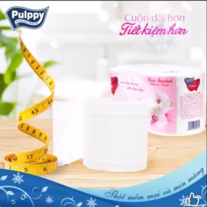 Giấy Vệ Sinh Pulppy Cao Cấp Velvet Hương Hoa Thiên Nhiên 1 Lốc 10 Cuộn x 2 Lớp Mềm Mịn Siêu Thấm Hút