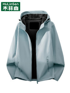 Womens Loose Casual Thin Windproof Outdoor Jacket Wood Forest New 2025 Autumn Sport Coat Early Autumn Outerwear