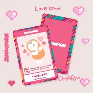 Thẻ kim bài hộ mệnh Snowmon Moni đáng yêu cầu tình duyên