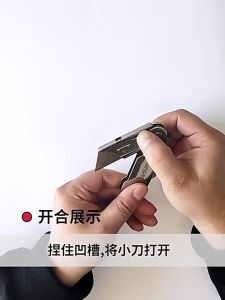 Swiss+Tech Folding Utility Sharp portable Knife Quick-change Box Cutter with Belt Clip Stainless Steel Pocket Portable 10pcs extra blade