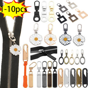 1-10Pcs Detachable Zipper Pulls Replacement Zipper Puller Tabs - Metal Head Zip Sliders - Zipper Handle for Luggage Purse Backpack Handbag Clothes Zippers