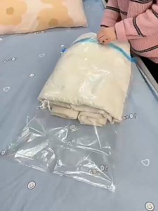 ถุงสูญญากาศพลาสติกใส แบบม้วน จัดเก็บเสื้อผ้าแบบแพ็คเกจ ถุงสูญญากาศ กระเป๋าเดินทาง ประหยัดพื้นที่ สําหรับจัดเก็บเสื้อผ้า