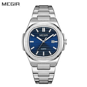 MEGIR Fashion Mens Watches Business Quartz Luminous Date Clock Large Dial Waterproof Wristwatch Gift for Men Relogio Masculino