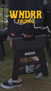 WNDRR Pylon-X V2 Heavy Duty Folding Step Stool | Portable Non-Slip Step Stool for Camping Car Kitchen & Outdoor Use | 160kg Rated