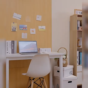 ตู้หนังสือ ชั้นวางหนังสือสไตล์โมเดิร์น 4ชั้น มีลิ้นชัก 2 ลิ้นชัก สำหรับตกแต่งห้องเเนวมินิมอล ชั้นเก็บหนังสือ อเนกประสงค์