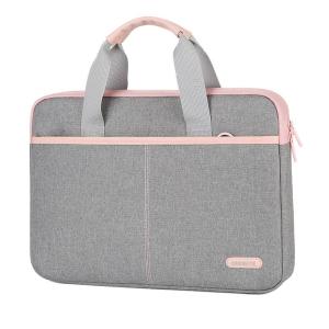 IANBITE | Universal Laptop Carry Bag for Women 15.6 Inch 16 Inch Laptop Sleeve Handbag with Pink Trim for Macbook Air M4 Huawei Dell HP Lenovo ThinkPad