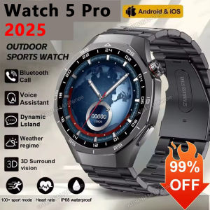 Smart Watch Men Dynamic Lsland Watch 5 Pro AMOLED Screen BT Calls GPS Trajectory NFC Heart Rate IP68 Waterproof SmartWatches