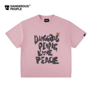 Hand-Drawn Splashed Ink Loose Casual round Neck Short Sleeve T-ShirtDangerous People Xue ZhiHuan Fashionable All-Match Tee