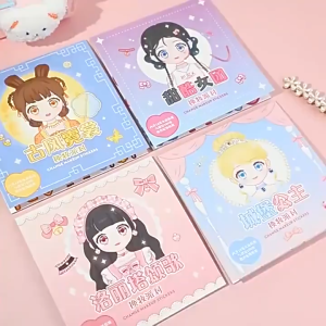 Change Makeup Sticker DIY 👗 换装贴纸套装 Pelekat Pakaian Kanak-Kanak Kartun Puteri Mainan DIY Tukar Solekan Cartoon Dress Up Sticker Kids Child Toys Princess