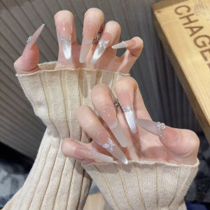 เล็บประดับเพชร 3D ลายผีเสื้อสีเปลือกมะพร้าวธรรมชาติ ทรงหางแมว ประดับเพชร ชุบเงิน ชุบทอง ชุบสี ผลิตจากจีนแผ่นดินใหญ่