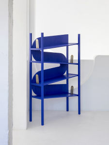 Solid Wood Floor-Standing Bookshelf Integrated Wall-Mounted Storage Rack Artistic Style Design for Small Spaces