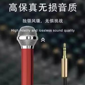 Mini Karaoke Microphone Mobile Phone 5V Sound Card Special Small Handheld Capacitor Microphone for Singing And Live Broadcasting