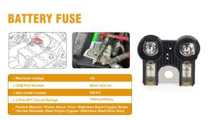 200Amp 100Amp Pin Cầu Chì Thiết Bị Đầu Cuối Có Hạt Cho Xe Ford Mustang 2005-2014 Đen ABS Cáp Cầu Chì Thay Thế BR3Z14526AA BR3T14A094AA