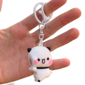 ,Cartoon Panda Bubu Dudu Magnetic Keychain Cute Backpack Pendant with Toy Figures Couple Accessories Ideal Fantasy Themed Gift