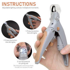 [Lovinland] Pet Pet Nail Clippers Trimmer Cutter Care Painless Nail Clipper Enlarge The Luminous Nail Clippers LED Nail Clippers for Cats and Dogs