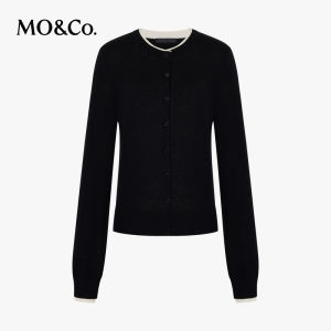 MO&Co. | Merino Wool Lightweight False Two-Piece Cardigan