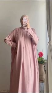 Abaya Aisyah Jumbo Polos Bahan Premium Rayon Twill