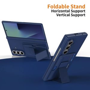 LS | For Samsung Galaxy Z Fold 8 Ultra 7 6 5 Hinge Protection Case Built-in Screen Protector Card Slot Bracket Cover For Fold7 Fold6