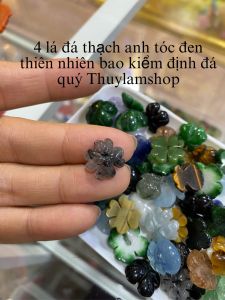 Mặt 4 lá đá thạch anh thiên nhiên may mắn tài lộc làm vòng tay Thuylamshop
