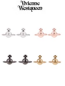 Vivienne Westqueen Official Authentic Half-Face Body Jewelry Earrings Stylish and Simple Design Original Artwork Silver Ornaments for Women