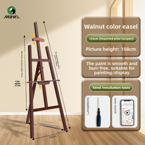 Marie’s | Folding Walnut/Solid Wood Easel For Art Students Sketching Oil Painting Exhibition Home Use