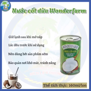 [Combo 5lon x 160ml] Nước Cốt Dừa Wonderfarm Ngon Chuẩn Vị
