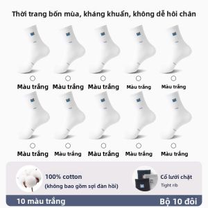 Tất thể thao nam MiiOW làm bằng vải cotton dài đến bắp chân kháng khuẩn khử mùi