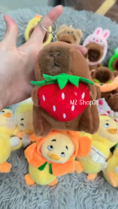 (พร้อมส่งในไทย) พวงกุญแจ & ตุ๊กตา คาปิบาร่า และ เป็ดหน้าบูด แต่งตัว Upset Duck & Capybara ผ้าฝ้าย PP เนื้อกำมะหยี่ นุ่ม สบายมือ น่ารัก