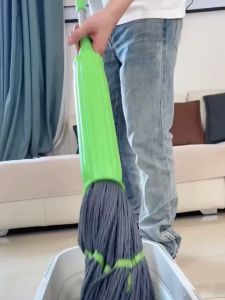 Pel Lantai Putar Otomatis Household Twist Mop Microfiber Pel Lantai Efisien Pel Peras Otomatis