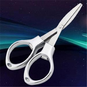 1/2/3PCs Stainless Steel Anti-Rust Portable Folding Scissors Glasses Shaped Mini Shear Fishing Scissor for Home and Travel