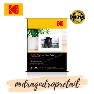 KODAK Premium Photo Paper Gloss A4 for Inkjet Printers 20 sheets/pack (180/200/230gsm)