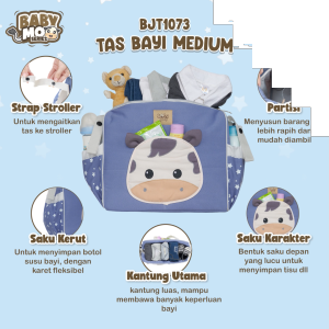 BABY JOY Tas Bayi Medium Baby Moo Series BJT1073