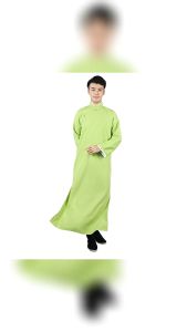 daidai (Ready Stock) Chinese Men Ancient Shanghai Robe Long Gown Man Costume 上海滩许文强新年衣服民国长衫男相声大褂相声长袍中国风马褂中式伴郎服评书演出服时尚集雅阁