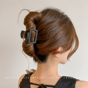 Small Size Frosted Grip Womens 2024 New Arrival Square Shark Clip Summer Hair Volume Less Barrettes Acrylic Hairpin Headdress