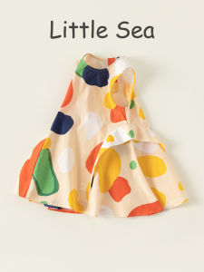 Summer Princess A-Line Graffiti Cotton Dress Sleeveless Vest Dress for Girls Baby Pure Cotton Trendy Skirt New Arrival