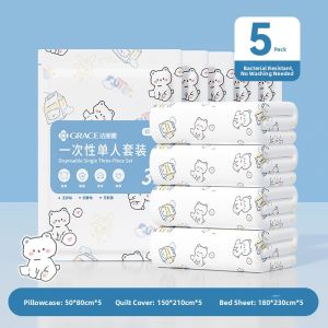 GRACE | Travel Use Thick Bed Sheet Set