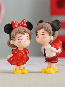 Wedding Decoration Couple Dolls Cute Creative Gift for Bridegroom Groom Bedroom Decor Nordic Pink Cartoon Style