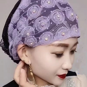 Mũ Che Tóc Hoa Hồng Thời Trang Mỏng Thoáng Khí Mùa Xuân Hè Mới 2025 Cho Nữ Mũ Che Tóc Phong Cách Thường Ngày Mũ Che Tóc Mùa Xuân Hè