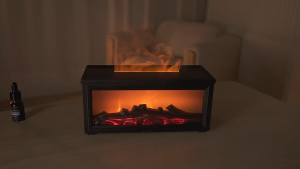 New Fireplace Flame Humidifier Essential Oil Aroma Diffuser Home Analog Flame Diffuser Bedroom Long Lasting 7 Colors Flame Humidifier