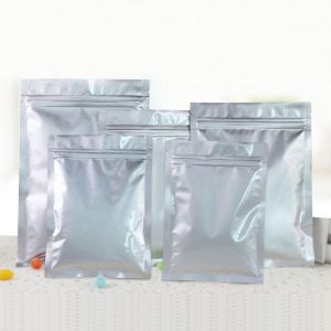 ( 50 Pcs ) Plastik Klip Alumunium Foil Flat 8 x 11 | Alumunium Foil Ziplock | Kemasan Sachet Aksesoris | Plastik Klip Ziplock