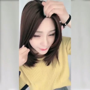 [ Tặng Lưới ] - Tóc Giả Nguyên Đầu Không Mái Lửng Cụp TN08 – Kiểu Hàn Quốc Trẻ Trung – Tóc Giả Nữ Trung Niên Tự Nhiên