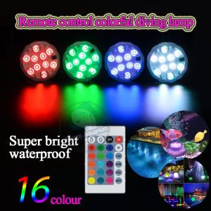 16 Color Underwater Light LED Submersible Swimming Pool Lamp IP68 Waterproof Light With Remote