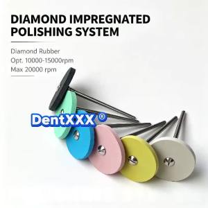 Buy 6 get2free Multi-grit diamond impregnated polishing heads rubber diamond polishing disc heads suitable for zirconia ceramics