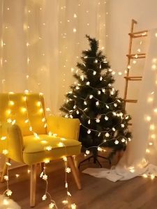 EF Lampu Tumblr Snow 85 Meter Lampu Natal Keping Salju Snowflake OPP Dekorasi