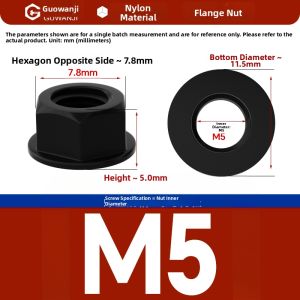 GUWANJI | 304 Stainless Steel Hexagon Anti-slip Washered Anti-loose Nut