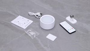 LED Magnetic Wall Sconce Light with Remote Control Dimmable Rechargeable Lamp 360° Rotation Cordless Wall Mount Lamp for Bedroom