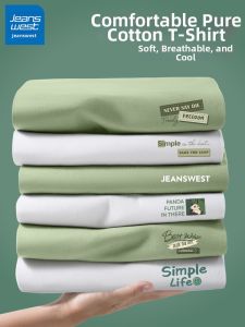 Jeanswest | Áo Thun Tay Ngắn Mùa Hè Cotton Sạch Mỹ Phong Cách Thư Giãn Kích Cỡ Lớn Nam